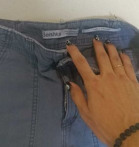Blue Bershka Cargos