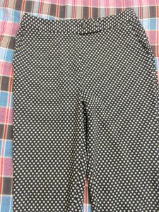 Chic Black &amp; White Polka Dot Pants - Versatile Sty