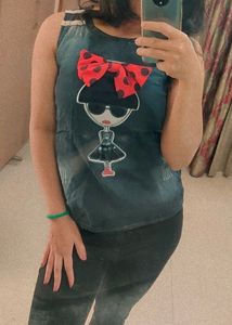 Cute Bow Tback Top 🖤🎀