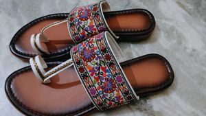 Embroidered Toe Ring Flats