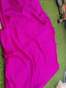 Magenta plain saree