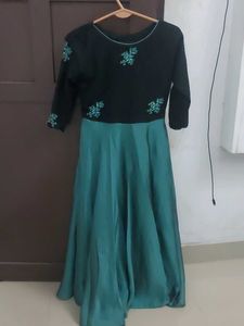 Teal and Black Dress
