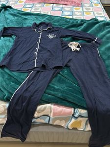 Navy Blue Pajama Set