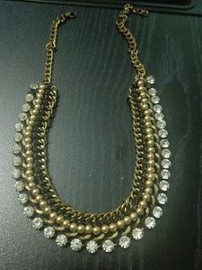 Statement Rhinestone Chain Necklace