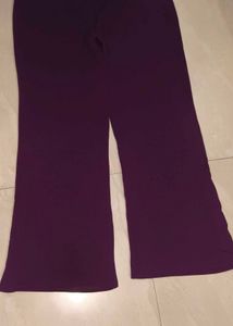 Purple Wide Leg Pants