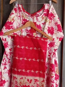 Floral Cotton Nighty with Long Sleeves