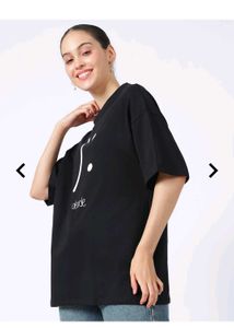 Shein Black Graphic Print T-Shirt