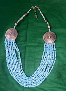 Blue And Silver Multilayer Bohomian Necklace