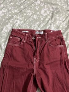 Red Wide Legged Jeans