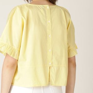 UCB Yellow Solid Styled Back Pure Top