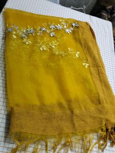 Embroidered Mustard Kurti