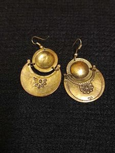 Vintage Pure Brass Earrings