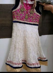 Partywear Frock suit &amp; Net Duppata For Lil Doll