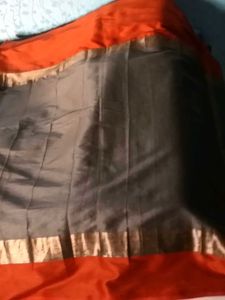 ComboOffer - UnusedOrangeBorderSarees WithSt