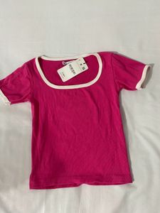 zara jersey top