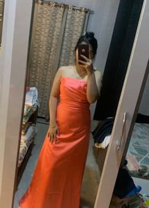 Coral tubeless gown🦋🐠💕