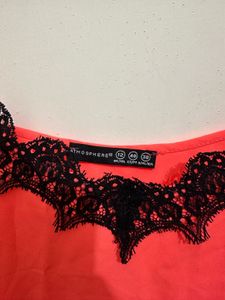 Poshmark Fluorescent Slip Top With Lace