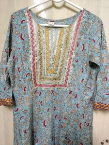 Elegant Blue Printed Kurta