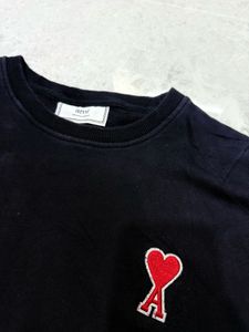 AMI Paris Black Crewneck Sweatshirt