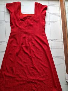 Vintage Red Embroidered Dress