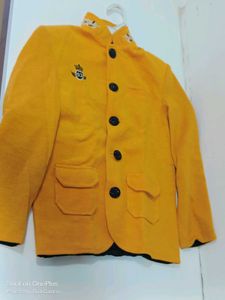 Boys Yellow Embroidered Jacket