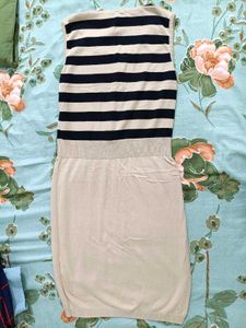 Knitted Striped Sleeveless Dress