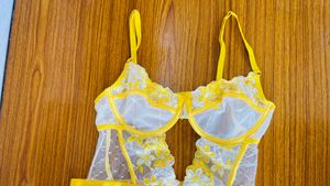 One Piece Sexy Light Yellow Lingerie bodysuit