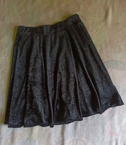 Velvet mini skirt