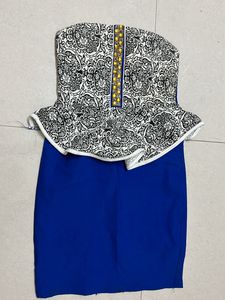 peplum tube dress