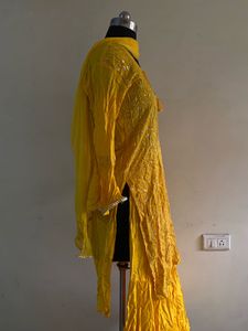 Yellow Embellished Sharara Suit