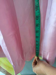 Baby Pink Long Satin Skirt