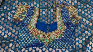 Blue Banarasi Silk Saree