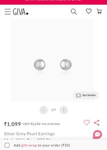 Giva Gift Set Pendant And Ear Tops