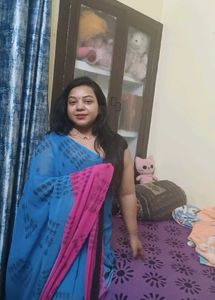 Blue &amp; Pink Saree