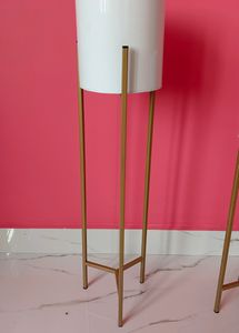 White Colour Modern Metallic Floor Stand