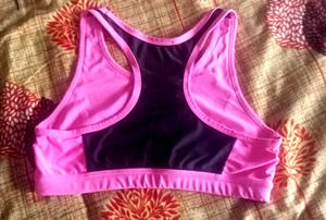 Pink &amp; Black Sports Bra