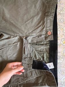 Olive Green Casual Pants