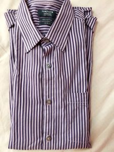 Turtle Tailors Mark Striped Slim Fit Shirt