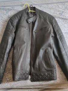 Men's Brown Leather Motorcycle Jacket