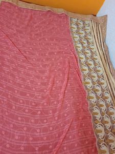 Georgette saree Golden