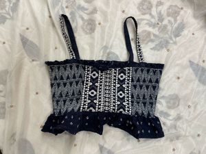 Embroidered Crop Top
