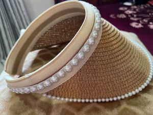 Pearl Embellished Visor- Never Used