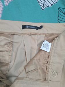 Beige Straight slim fit trouser