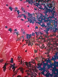 Unstitched Red Floral suit set