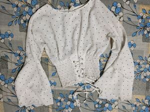 Crop Top Ruffle Sleeves