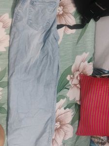 Blue Jeans Side Slit For Women