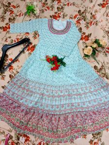 Blue Floral Print Maxi Dress ( New 🆕💯🆕)