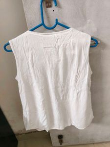 Embroidered Sleeveless Top