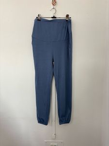 Blue Ribbed Joggers