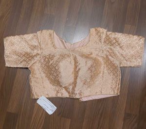 Salwar Studio Peach Readymade Padded Blouse